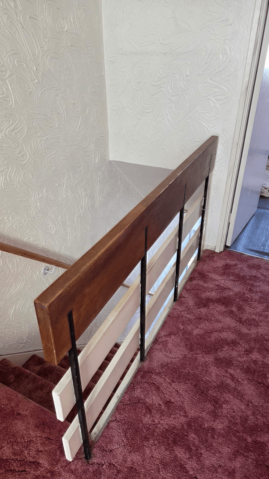 Old staircase banister before replacement