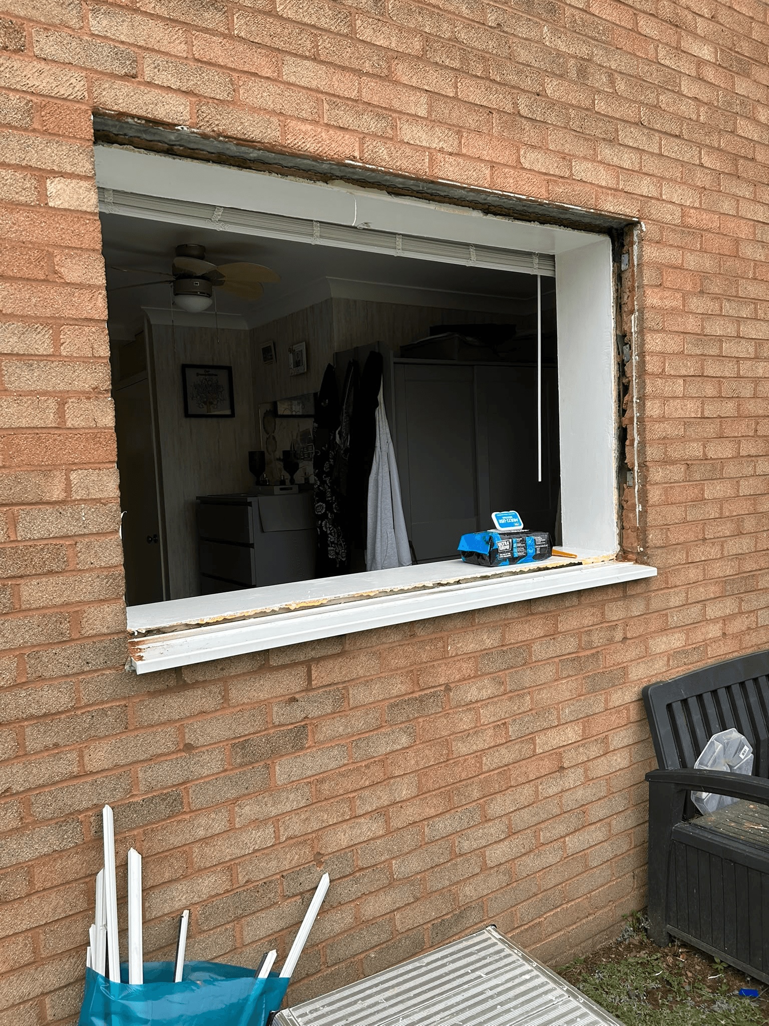 Window opening ready for installation