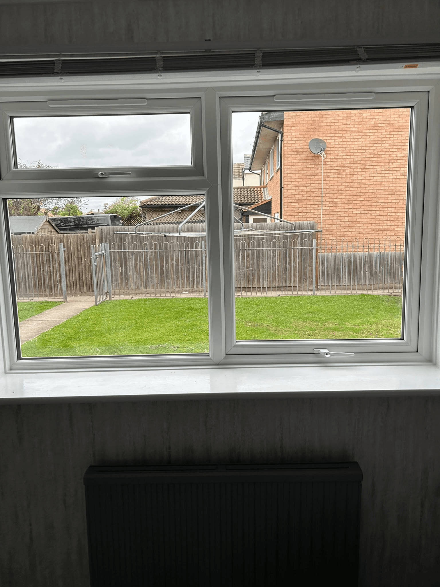 Completed uPVC window interior view