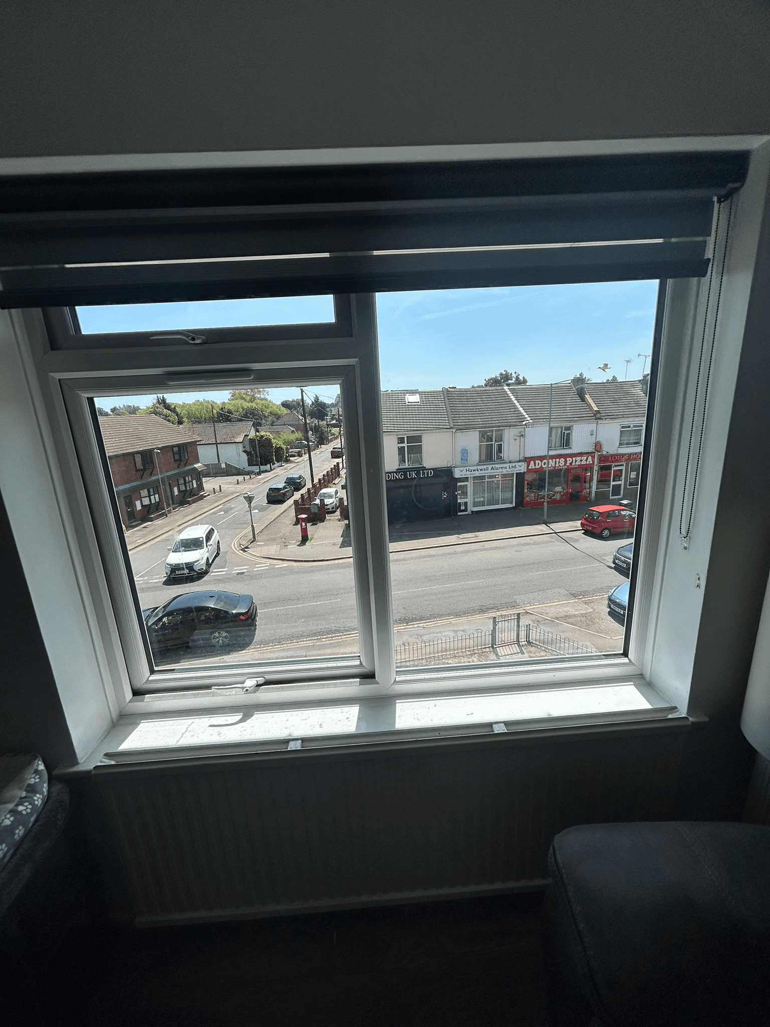 Newly installed window with street view